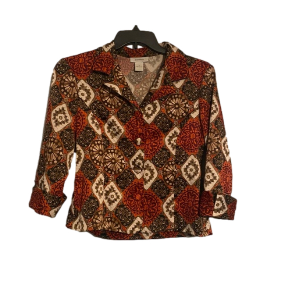 dressbarn Orange Brown Casual Small Business Casual
Blazer